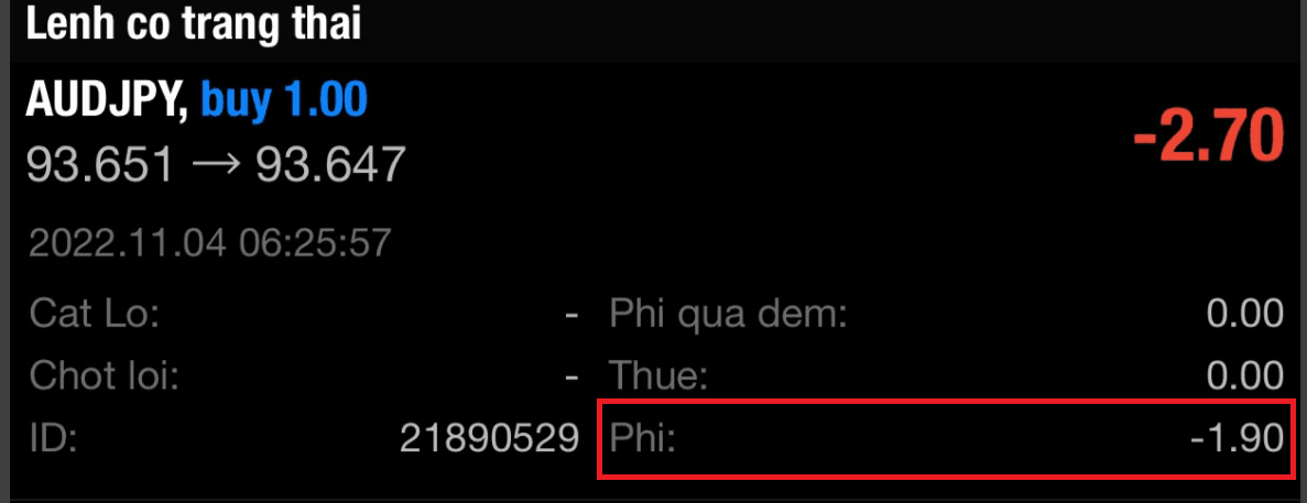 Phí Comission trên điện thoại