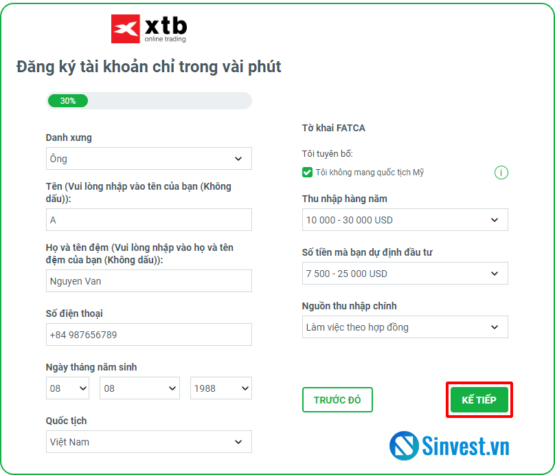 hướng dẫn mở tài khoản sàn XTB