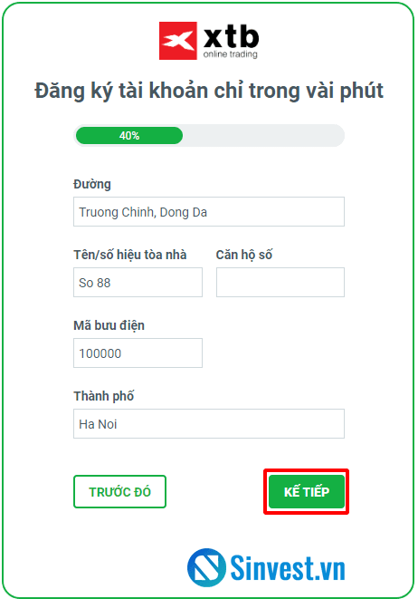 hướng dẫn mở tài khoản sàn XTB