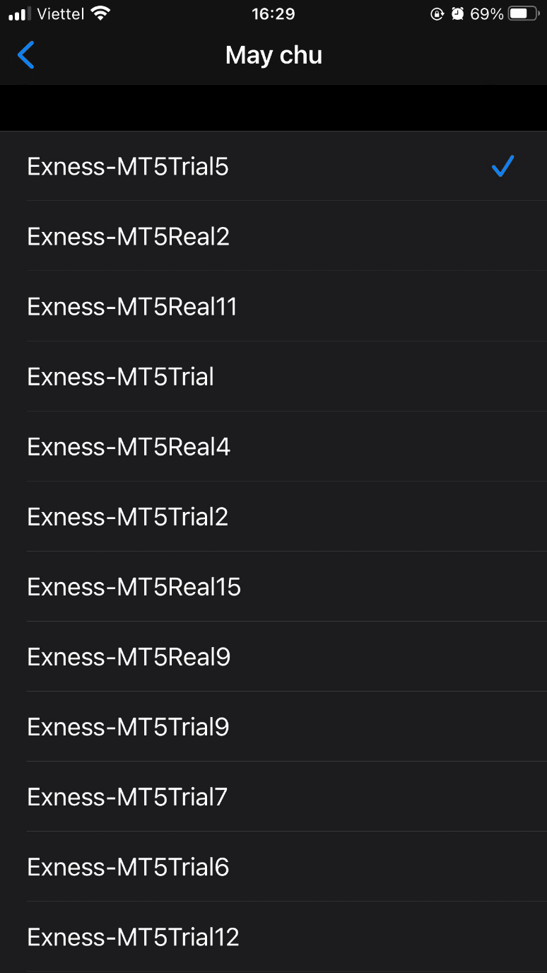 Đăng nhập MT5 Exness
