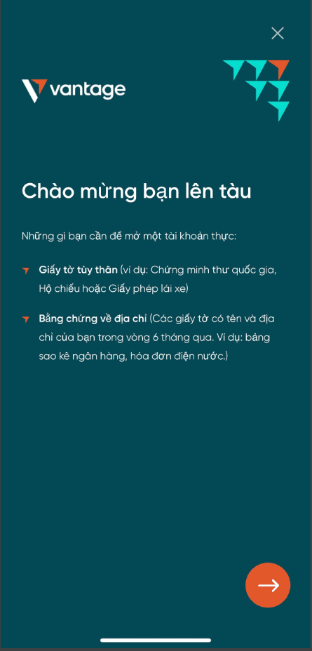 Mở tài khoản thực