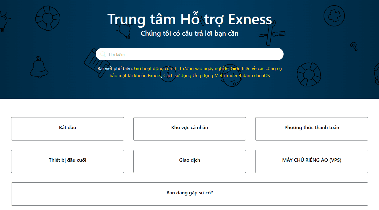 Liên hệ sàn Exness