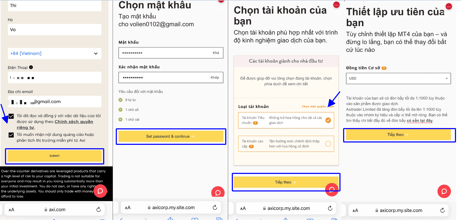 Điền thông tin cơ bản