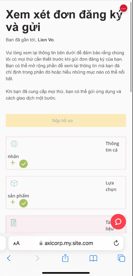 Hoàn tất và chờ xét duyệt Hướng dẫn mở tài khoản Axi chi tiết trên điện thoại