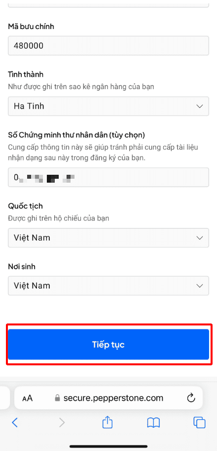 Cung cấp thông tin địa chỉ