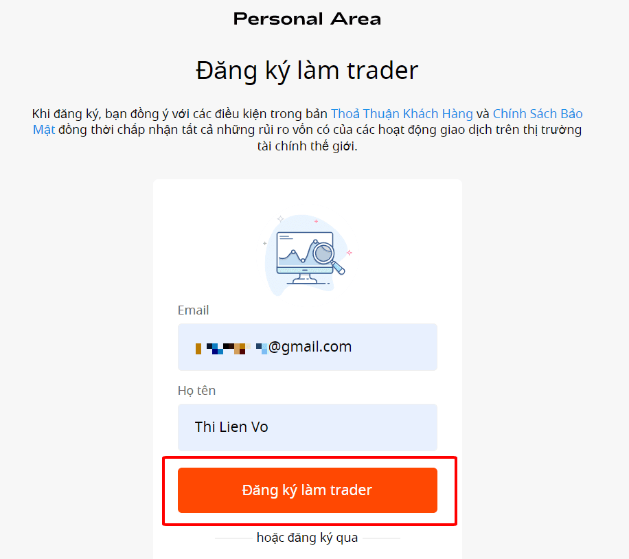 Đăng ký thông tin Hướng dẫn mở tài khoản FBS chi tiết trên máy tính