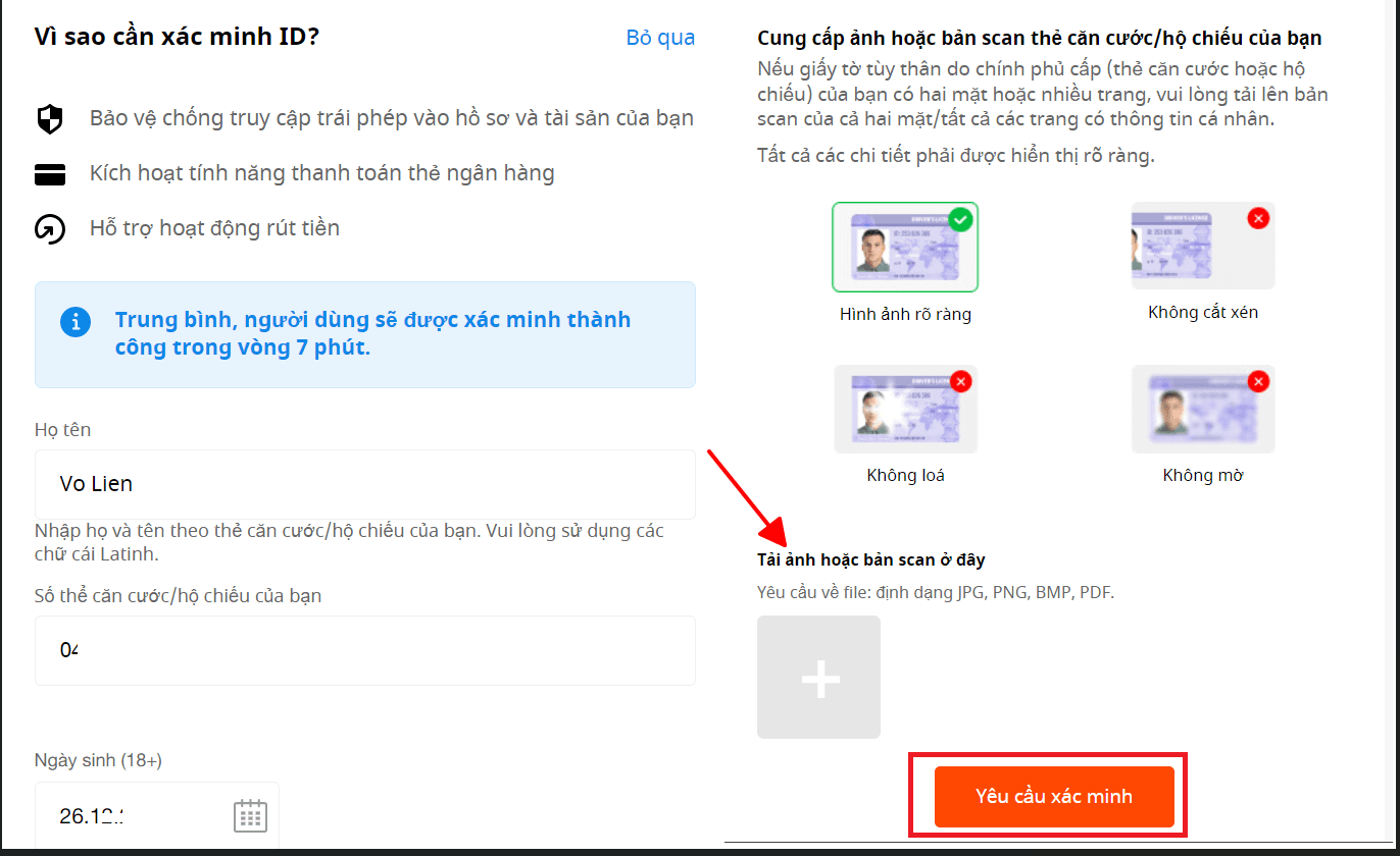 Xác thực thông tin Hướng dẫn mở tài khoản FBS chi tiết trên máy tính