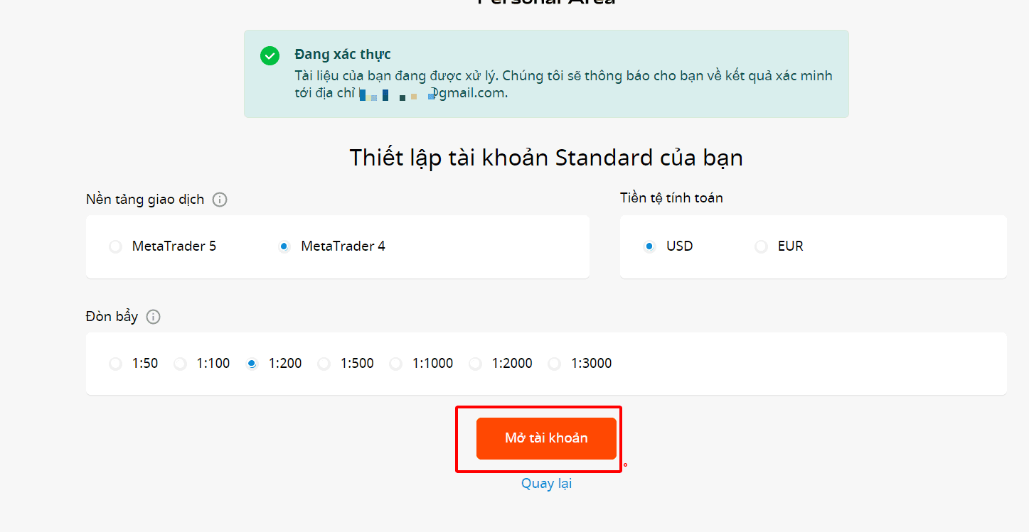 Chọn nền tảng giao dịch