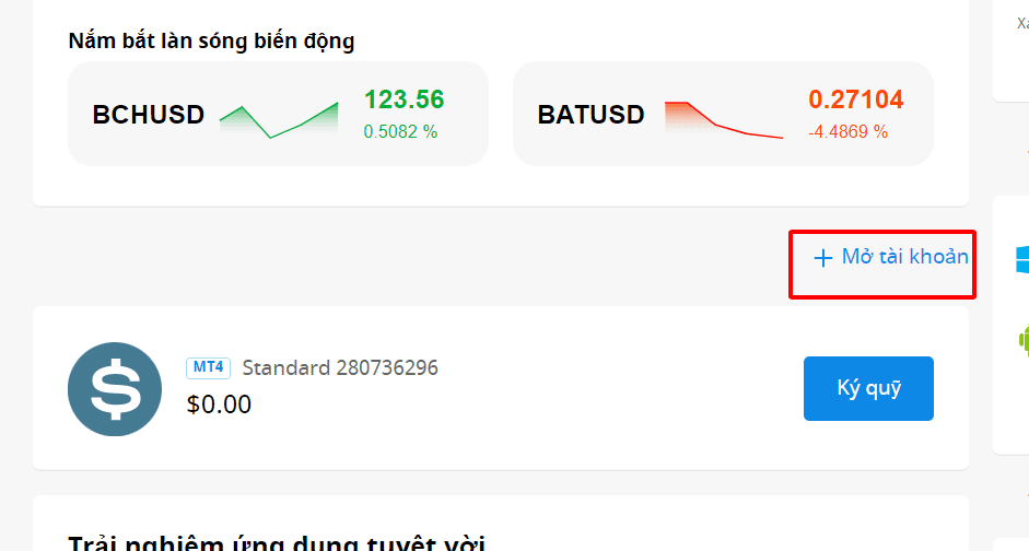 Hướng dẫn mở tài khoản giao dịch FBS mới