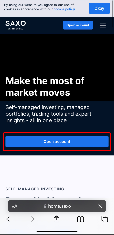 Hướng dẫn mở tài khoản Saxo Bank chi tiết trên điện thoại