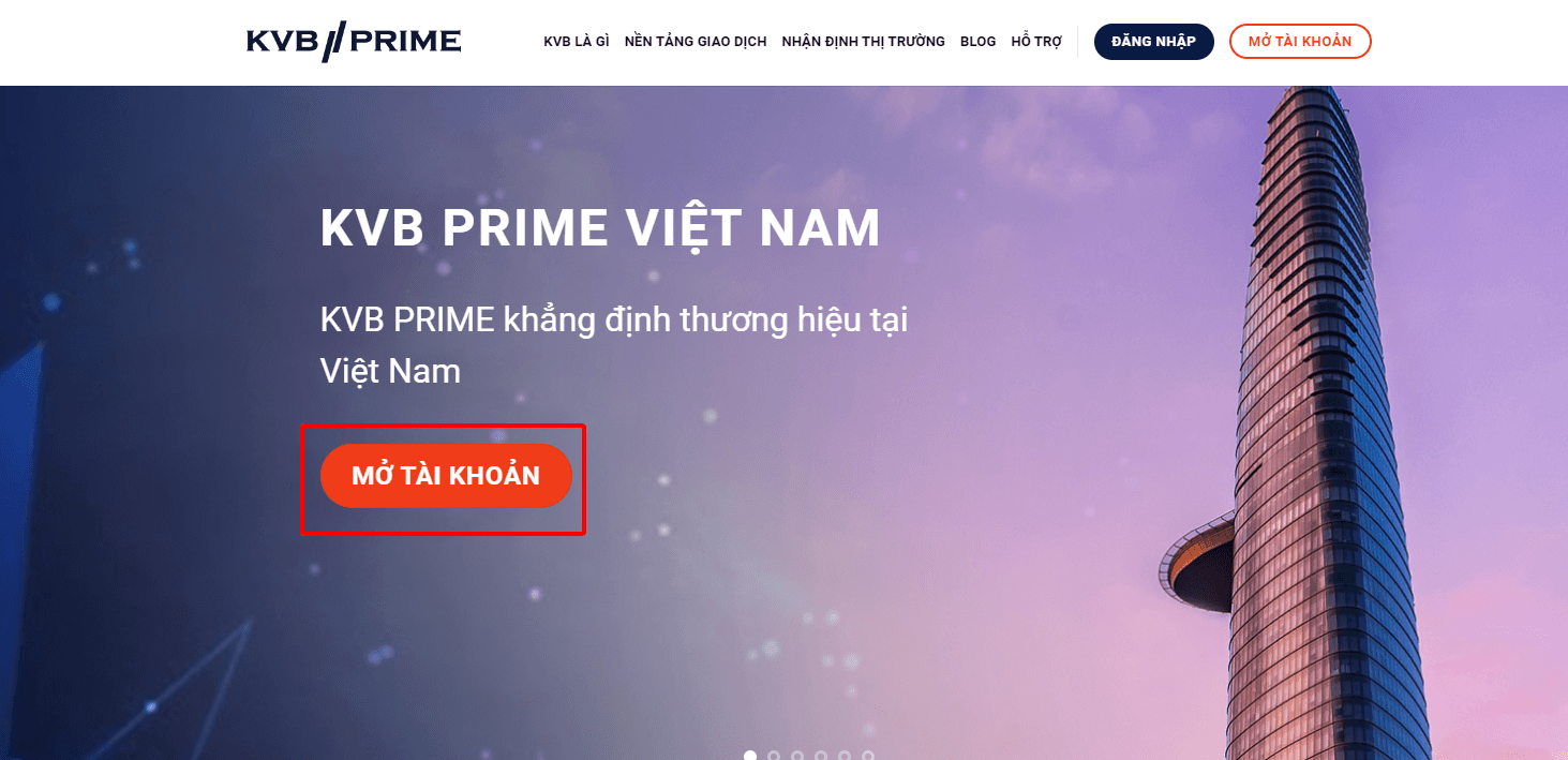 Hướng dẫn mở tài khoản KVB Prime chi tiết trên máy tính