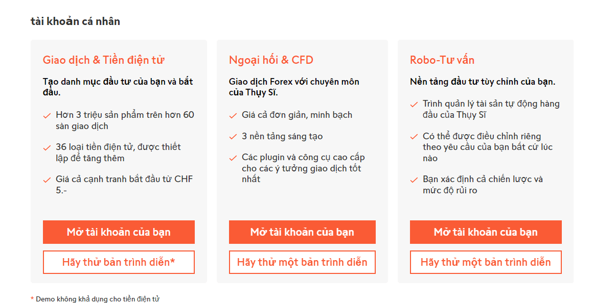 Hướng dẫn mở tài khoản Swissquote chi tiết trên máy tính
