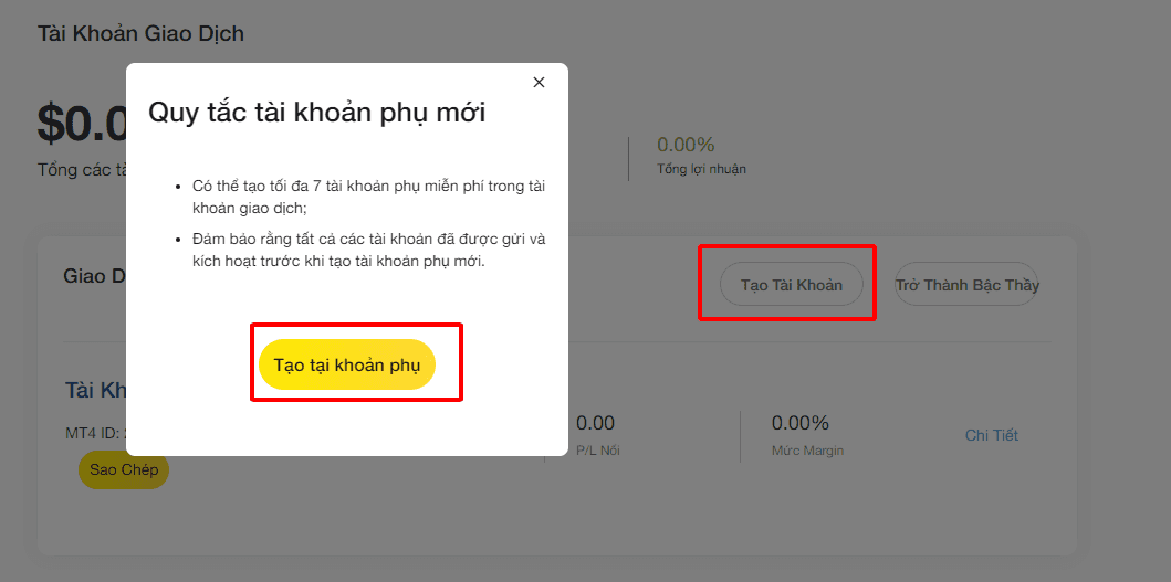 Hướng dẫn mở tài khoản giao dịch TigerWit mới