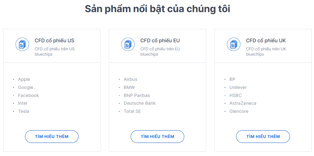 Sản phẩm Cổ phiếu