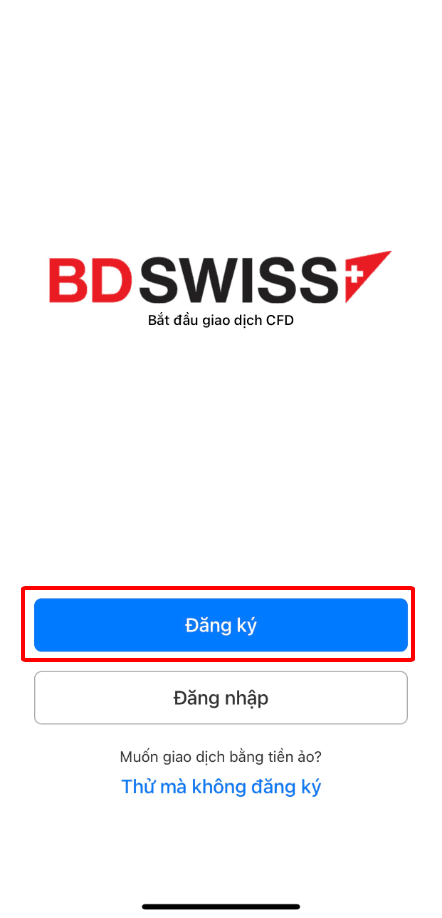 Hướng dẫn mở tài khoản BDSwiss chi tiết trên điện thoại