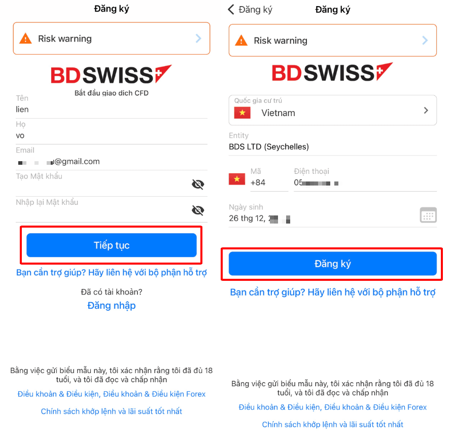 Đăng ký nhanh Hướng dẫn mở tài khoản BDSwiss chi tiết trên điện thoại