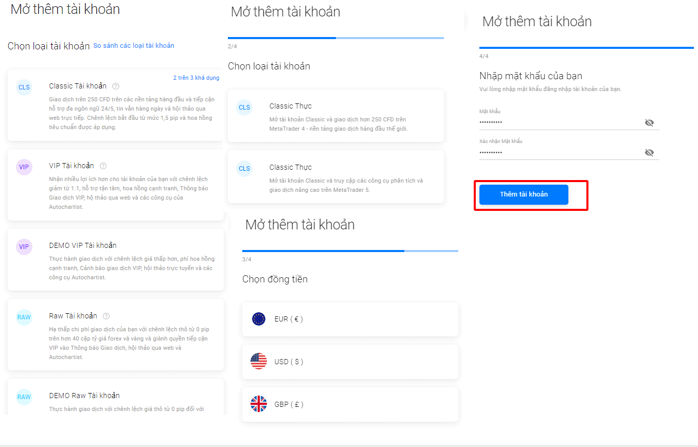 Hướng dẫn mở tài khoản giao dịch mới BDSwiss