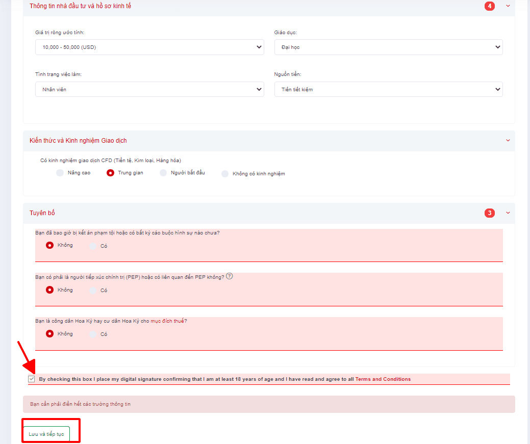 Tài chính và kinh nghiệm Hướng dẫn mở tài khoản HotForex chi tiết trên máy tính