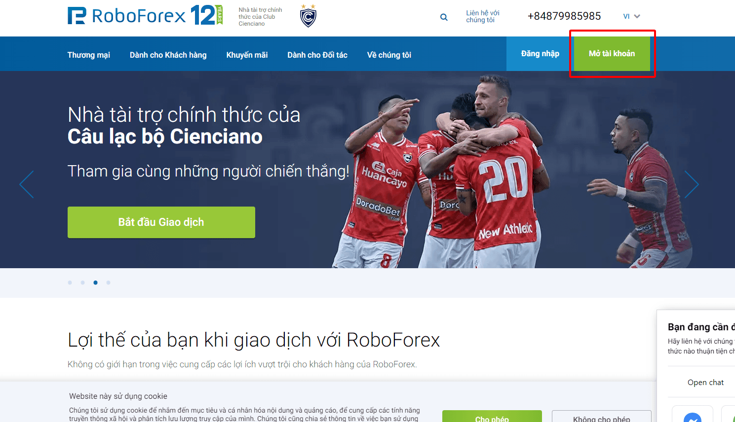 Hướng dẫn mở tài khoản RoboForex chi tiết trên máy tính