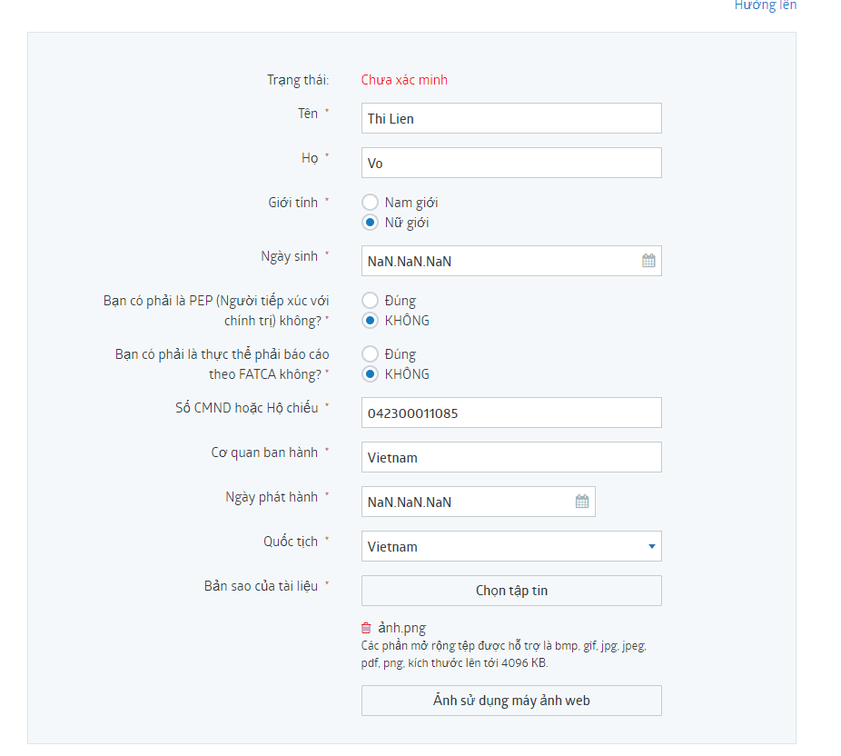 Xác minh ID/ Hộ chiếu Hướng dẫn mở tài khoản RoboForex chi tiết trên máy tính