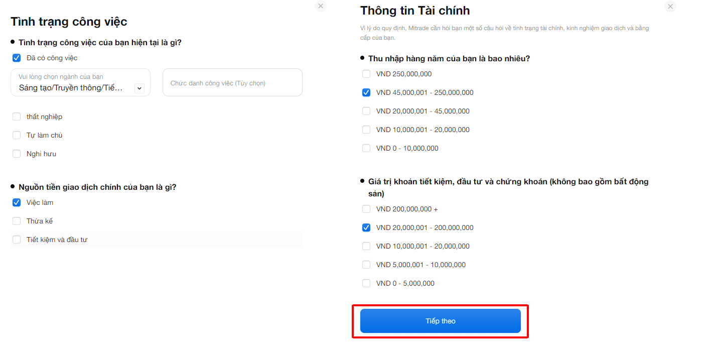 Thông tin việc làm tài chính