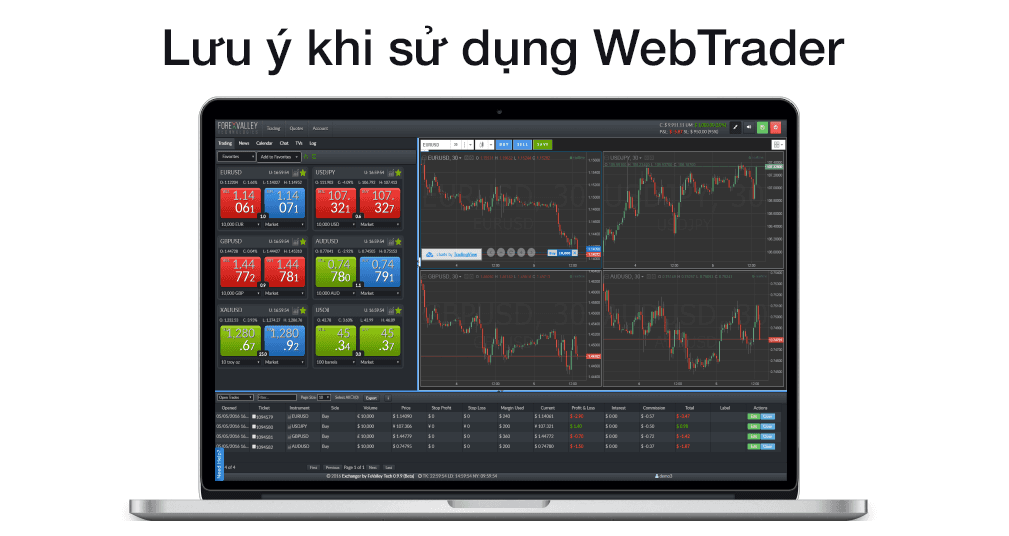 Lưu ý khi sử dụng WebTrader