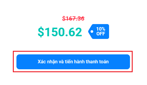 Xác nhận và tiến hành thanh toán