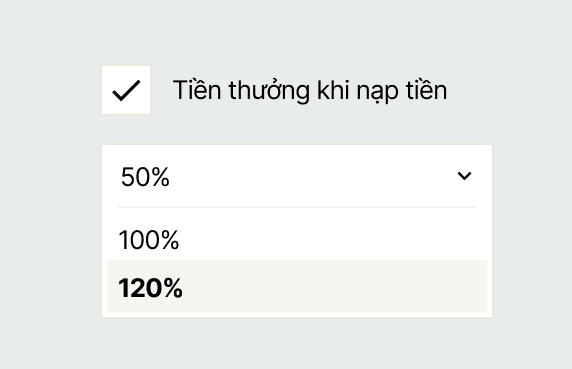 Kích hoạt và chọn quy mô tiền thưởng của bạn
