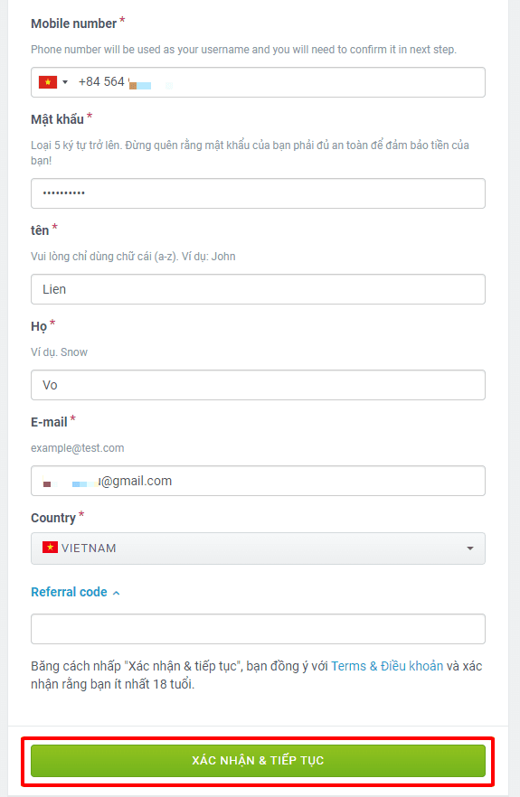 hướng dẫn mở tài khoản Forex4you