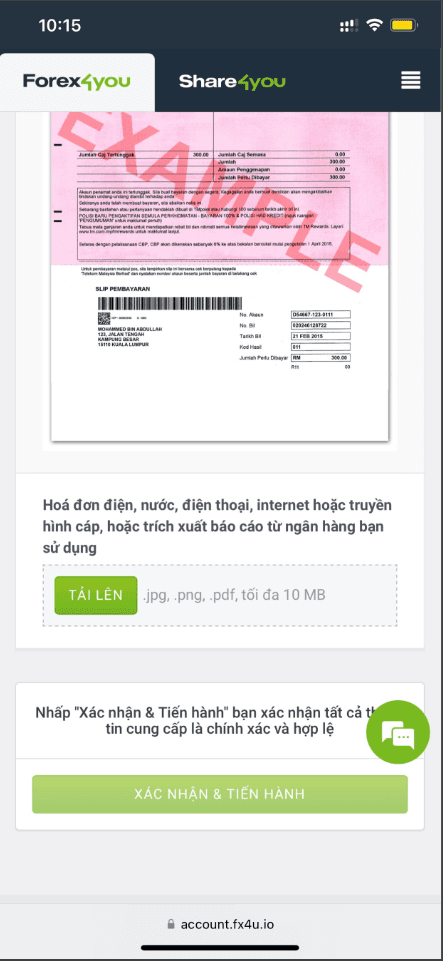 Tải giấy tờ tùy thân