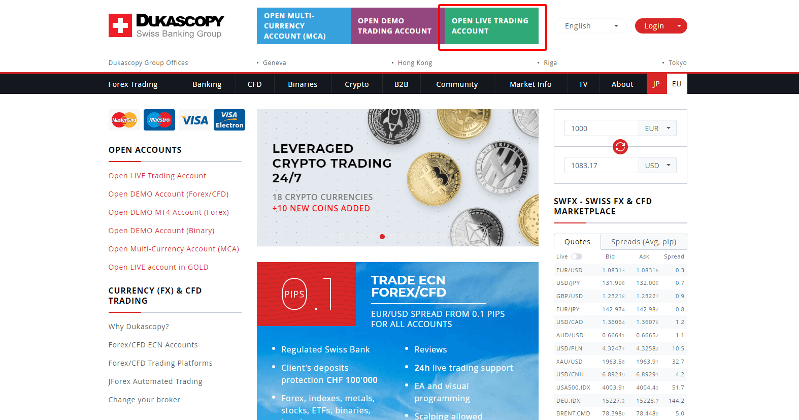 Hướng dẫn mở tài khoản Dukascopy chi tiết