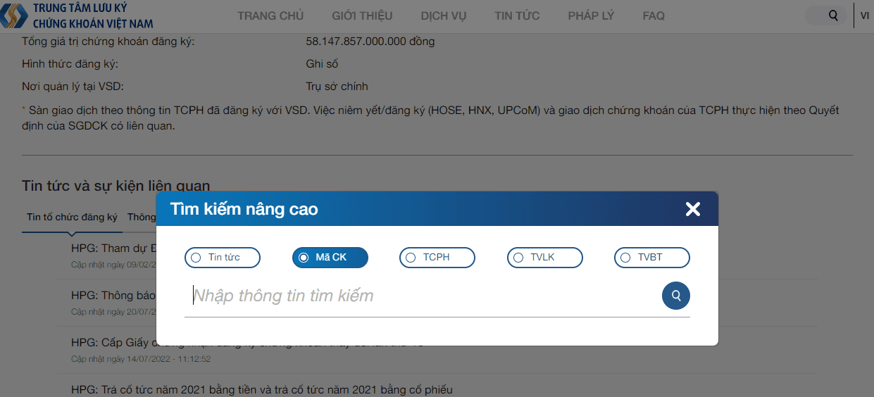 Cách tra cứu ngày giao dịch không hưởng quyền