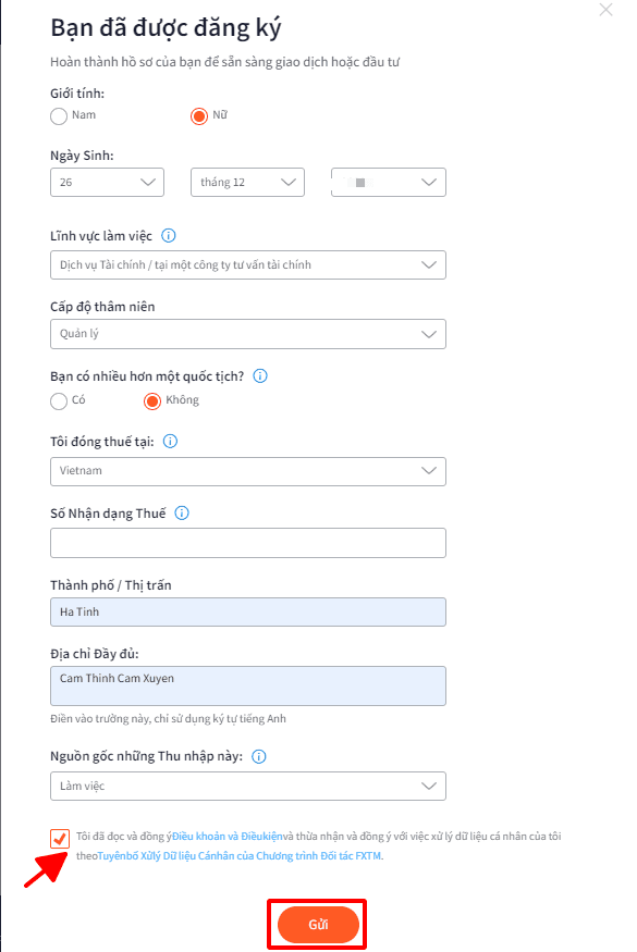 Hướng dẫn mở tài khoản FXTM chi tiết