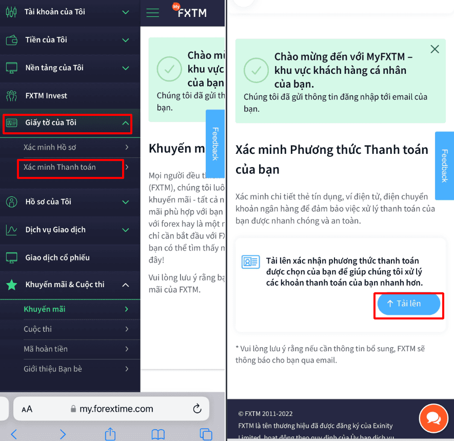 Hướng dẫn mở tài khoản FXTM chi tiết