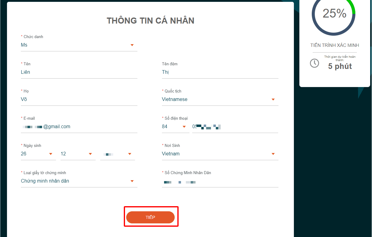 Hướng dẫn mở tài khoản Vantage FX chi tiết