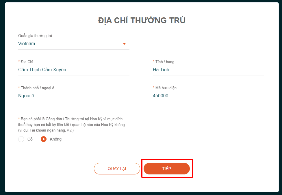 Địa chỉ thường trú