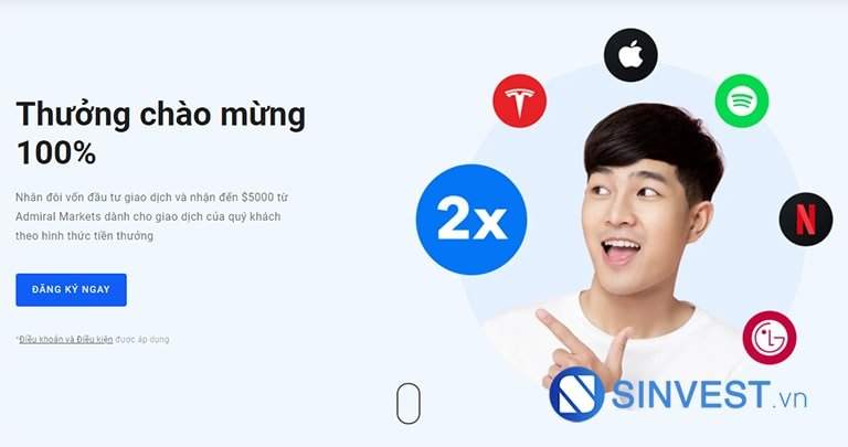 Top 10 các sàn giao dịch Forex uy tín: admiral markets