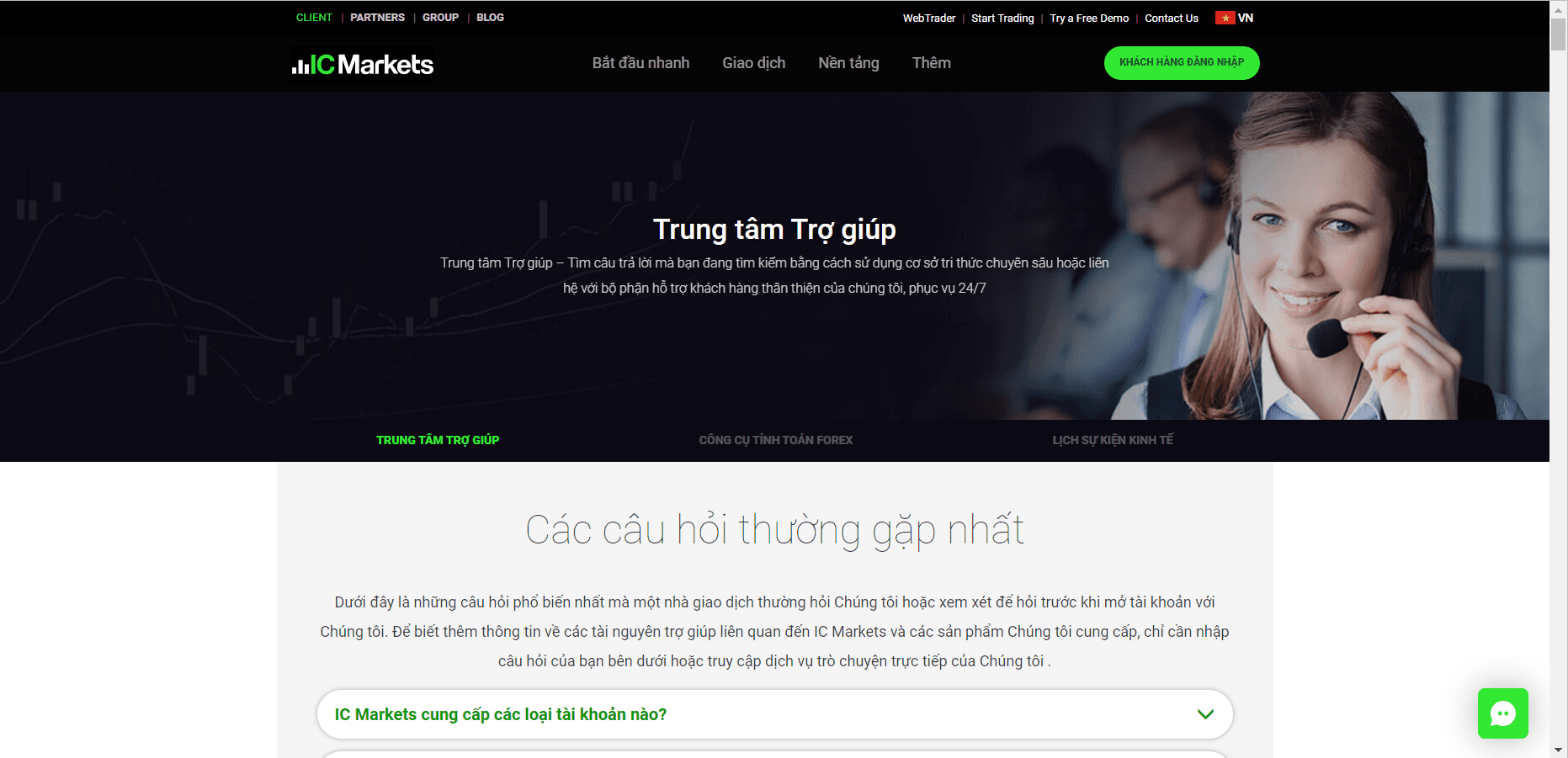 Trung tâm trợ giúp ICMarkets