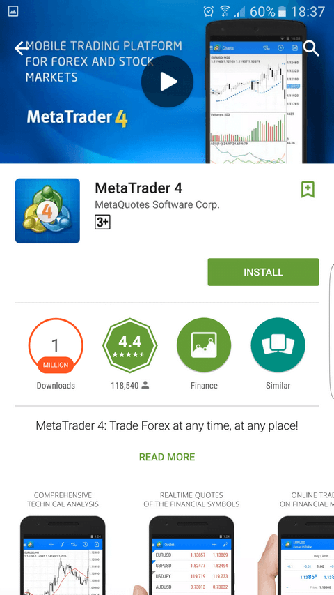 MT4 ICMarkest dành cho Android