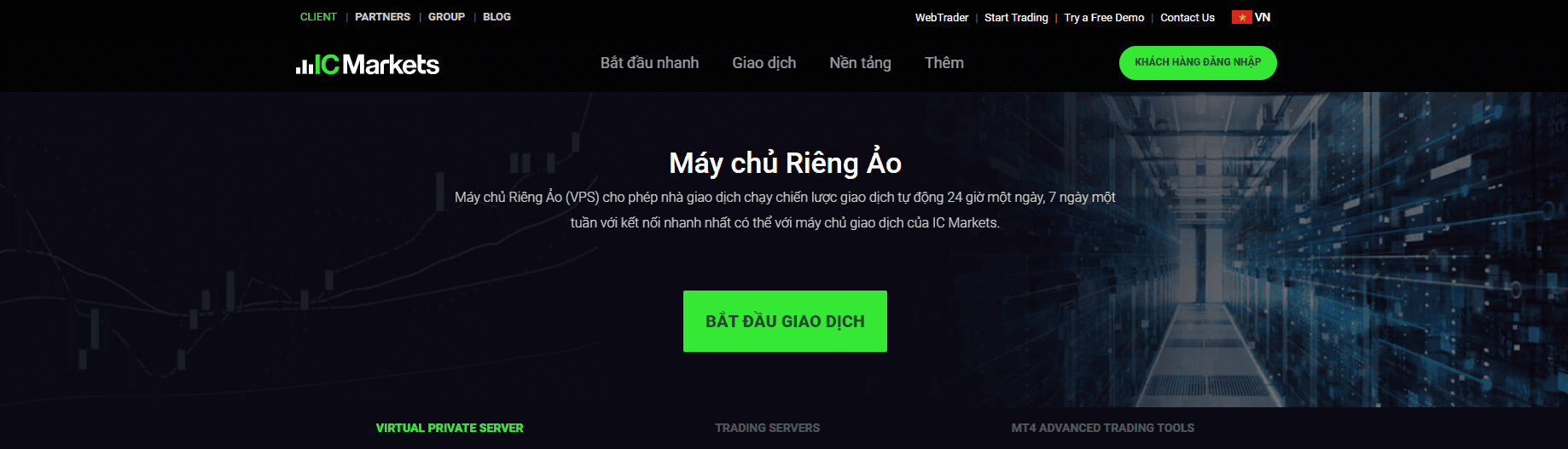 VPS sàn ICMarkets