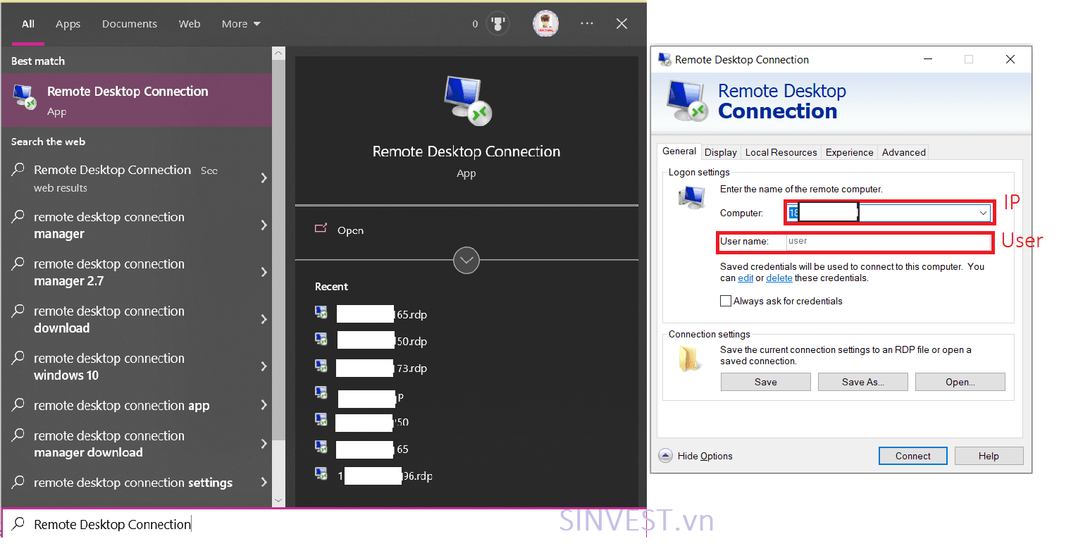 Đăng nhập VPS trên máy tính