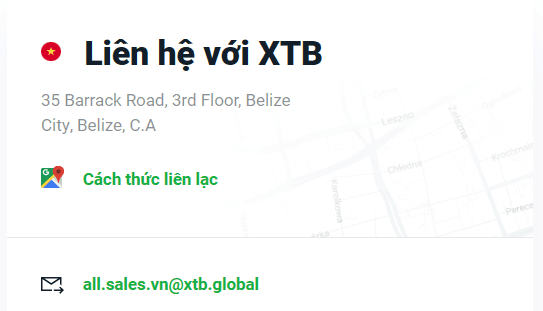 Liên hệ sàn XTB qua Email