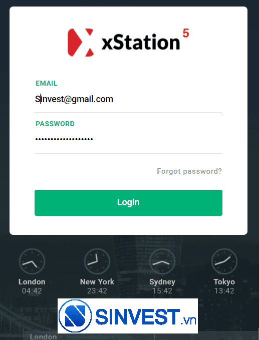 Hướng dẫn sử dụng xStation - Đăng nhập
