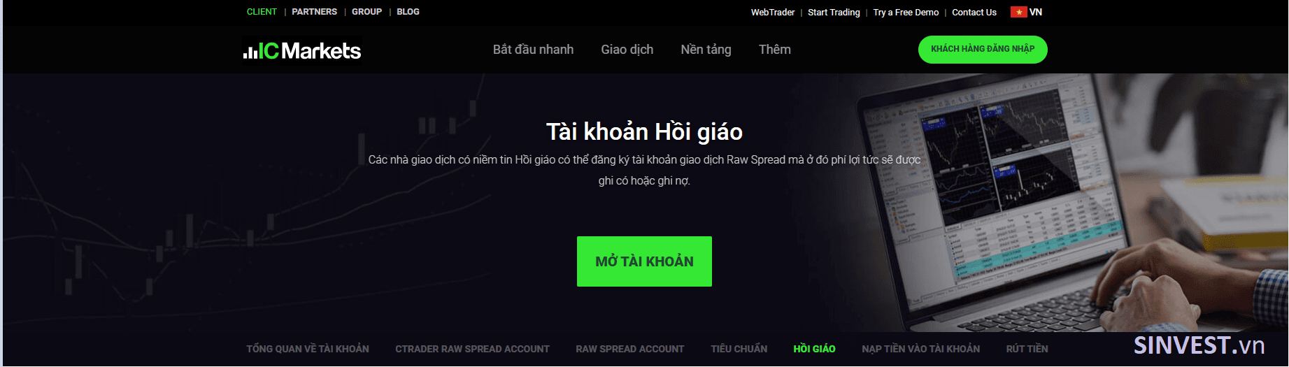 Sàn ICMarkets miễn phí phí qua đêm trên một số công cụ chính