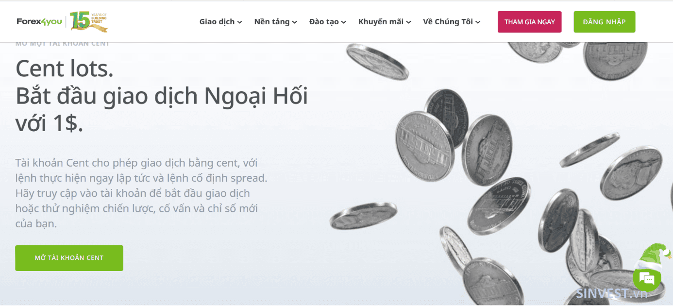 Top 5 sàn Forex có Tài khoản Cent tốt nhất - Sàn Forex4you (F4U)