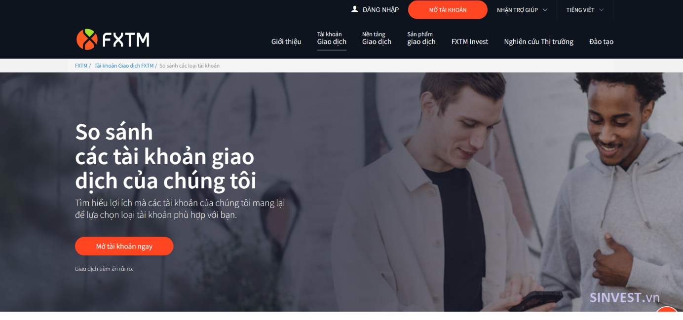 FXTM - Sàn Forex có tài khoản CENT