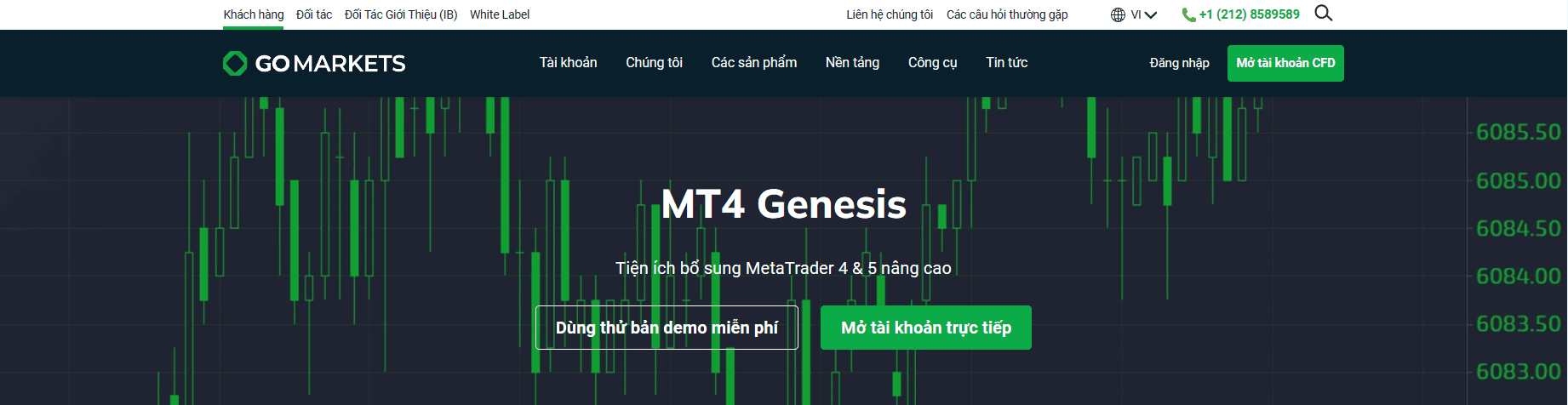 Nền tảng giao dịch GO Markets MT4 Genesis