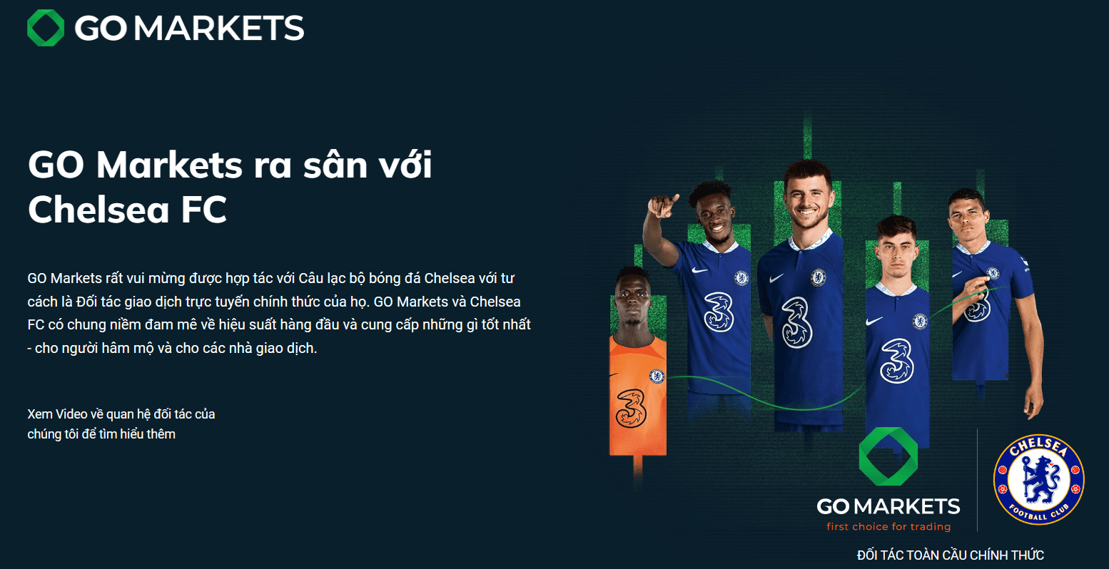 GO Markets ra sân với Chelsea FC