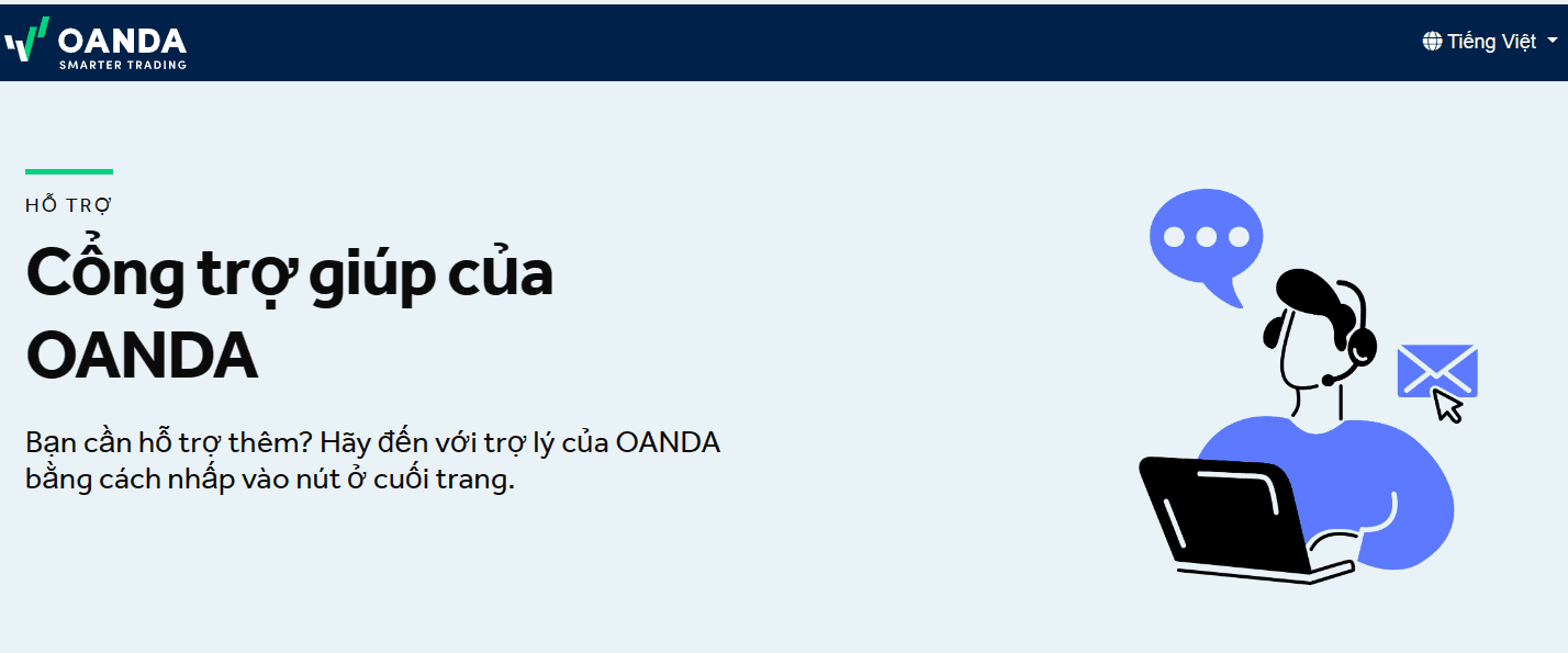 Liên hệ sàn OANDA