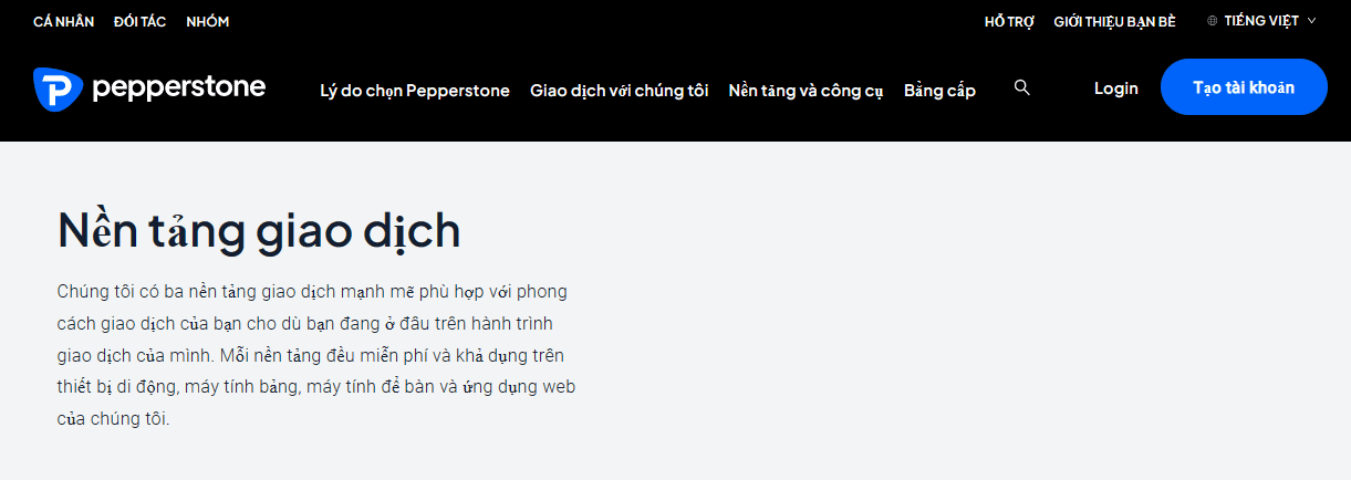 Nền tảng giao dịch
